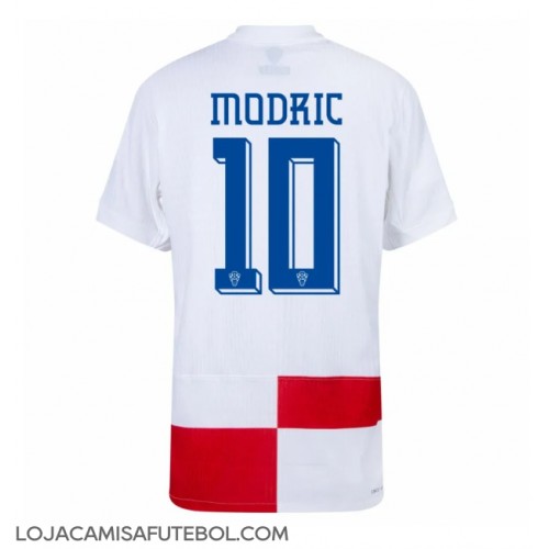 Camisa de Futebol Croácia Luka Modric #10 Equipamento Principal Europeu 2024 Manga Curta